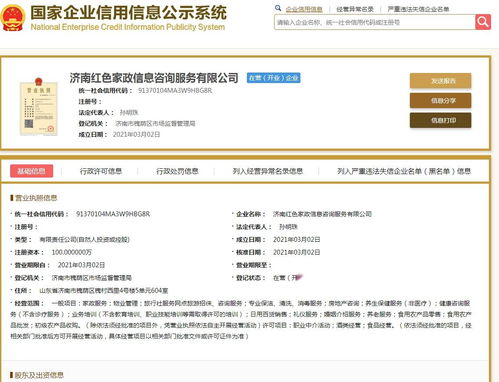 濟南紅色家政信息咨詢服務